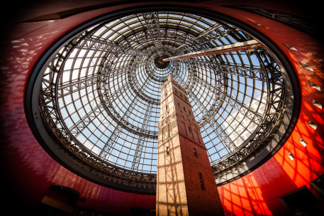 The old Coop's Shot Tower inside Melbourne Central